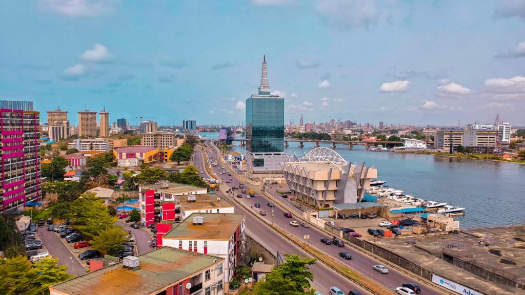 View of road in Lagos, Nigeria