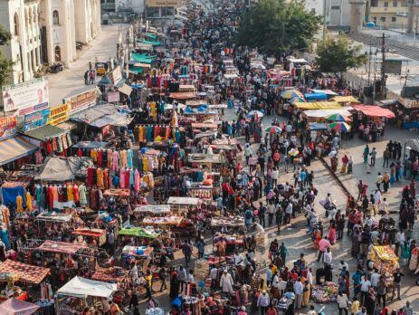 Crowd at a market